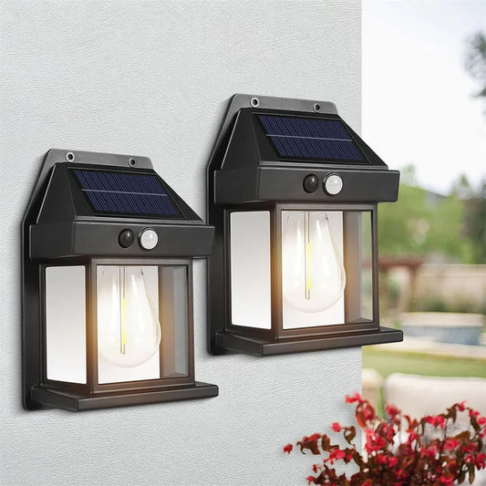 Solar Wall Lantern with 3 Lighting Modes